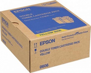 S050606 Комплект из двух желтых тонер-картриджей Epson (2 штуки)