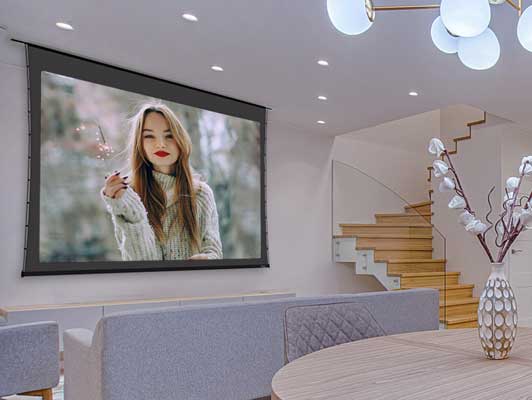 Фото Экран STEWART моторизованный встраиваемый в потолок, 16 : 9 (HDTV), 272*152 см, диагональ 123 дюймов (312 см) 116498