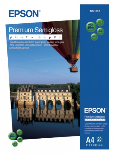 Фото Бумага Epson Premium Semigloss Photo Paper (20 листов A4)