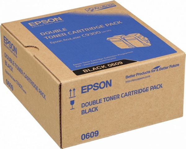 Фото S050609 Комплект из двух черных тонер-картриджей Epson (2 штуки)
