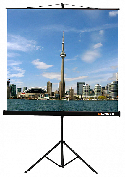 Фото Экран LUMIEN мобильный на штативе, 4 : 3 (NTSC), 165*122 см, диагональ 81 дюймов (205 см) 115003