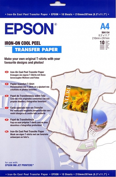 Фото Бумага Epson Iron-on Cool Peel Transfer Paper (10 листов A4)