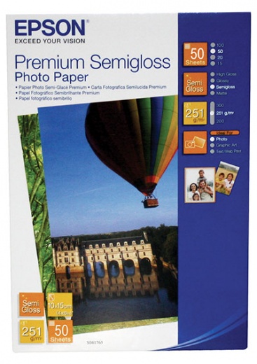 Фото Бумага Epson Premium Semigloss Photo Paper (50 листов 10x15 см)
